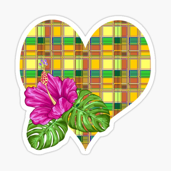 Aperçu de l'œuvre Tartan Madras en tissu coloré des Caraïbes créée et vendue par BluedarkArt.