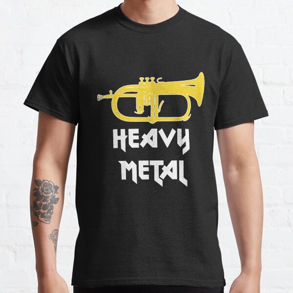 Funny flugelhorn gift, Marching Band, Concert Band - Heavy Metal Classic T-Shirt