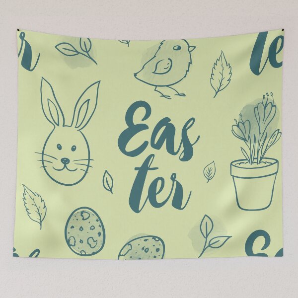 Item preview, Easter Bunny Rabbit Pattern designed and sold by artworkbyrihen.