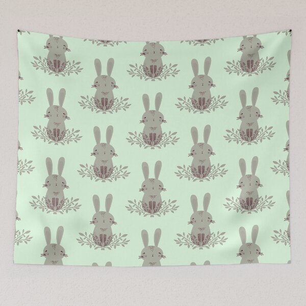 Item preview, Easter Bunny Rabbit Pattern designed and sold by artworkbyrihen.