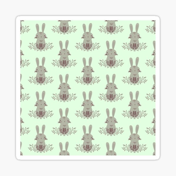 Item preview, Easter Bunny Rabbit Pattern designed and sold by artworkbyrihen.