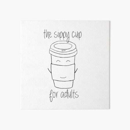 Adult Sippy Cup Coffee Cup Sticker for Sale by RobinLynneDes