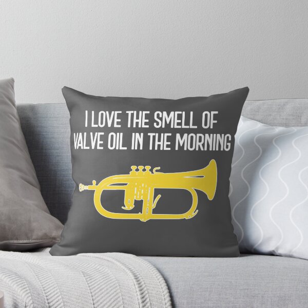 Item preview, Funny flugelhorn gift, Marching Band, Concert Band - I love the smell of valve oil in the morning designed and sold by HEJAshirts.