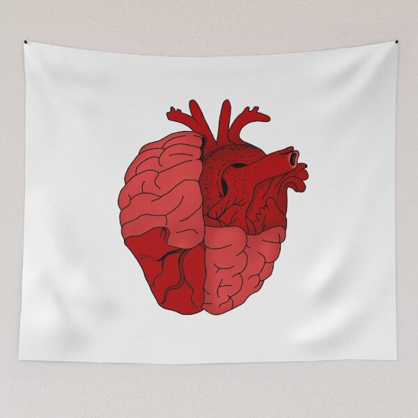 Item preview, Heart and brain combines gift idea for medics with palpitations designed and sold by elnino8.