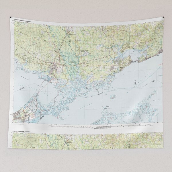 Item preview, USGS TOPO Map Mississippi MS Gulfport 337214 1982 100000 designed and sold by WetdryvacRBO2.