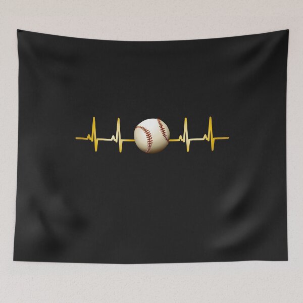 Item preview, Baseball picture ECG curve heartbeat heart rate designed and sold by dm4design.