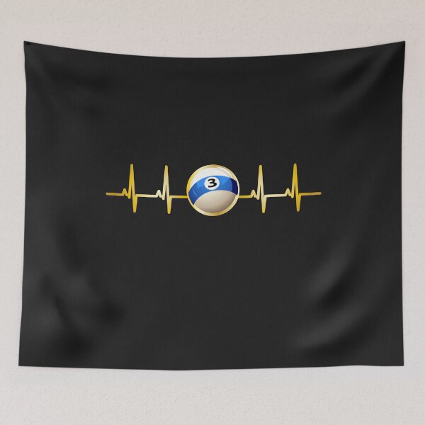 Item preview, Billiards billiard balls ECG heartbeat heart rate designed and sold by dm4design.