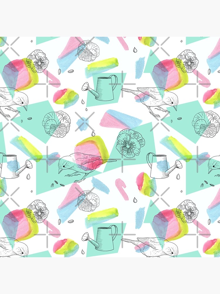 maximalist shapes garden delight with sparrow by nobelbunt