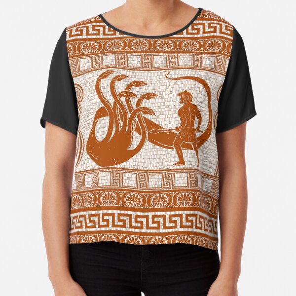 Hercules vs Hydra (orange version) Chiffon Top