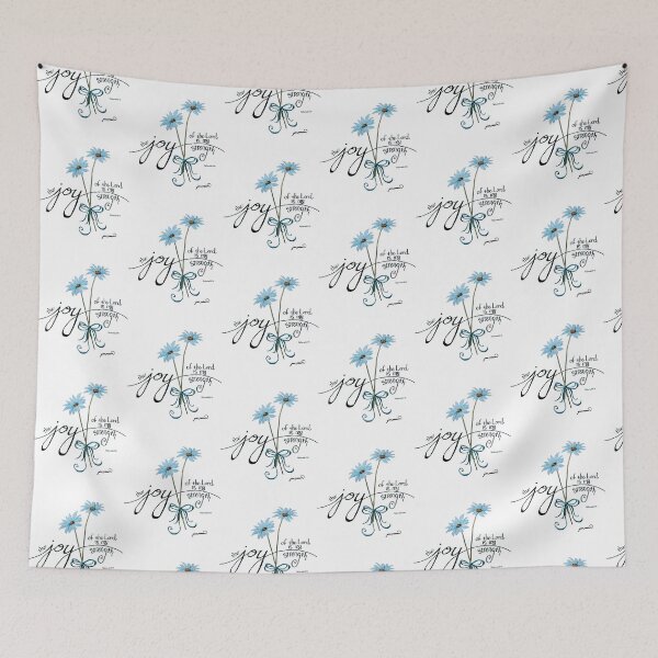 Item preview, The Joy of the Lord is my Strength Blue Daisies designed and sold by Jan Marvin Art Studio.