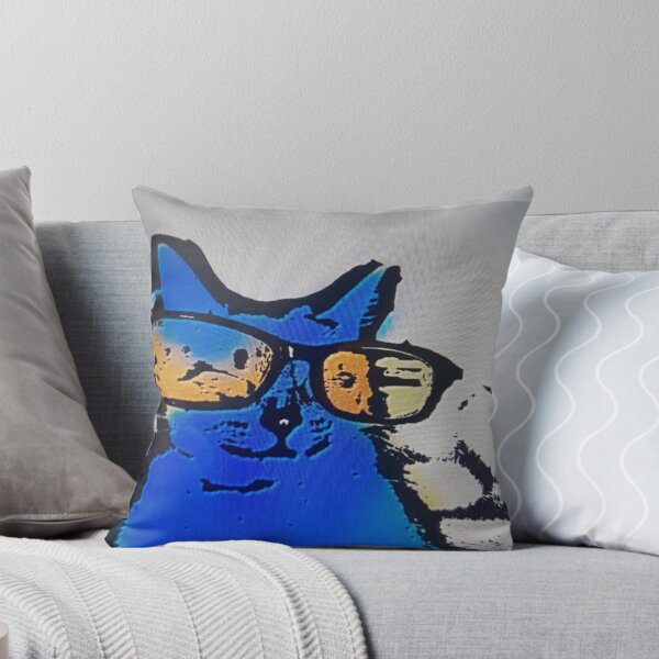 Item preview, Happy the blue cat designed and sold by Jarred Chaisson.