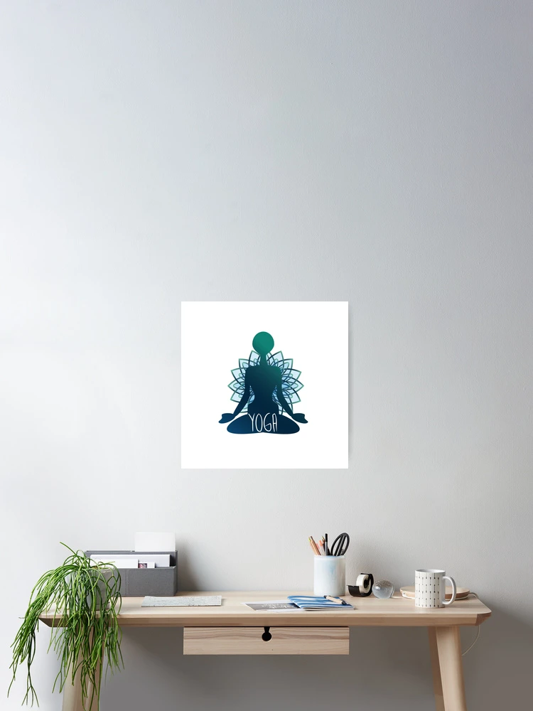 Aperçu 2 sur 3. Poster avec l'œuvre yoga créée et vendue par RPHDesigns.