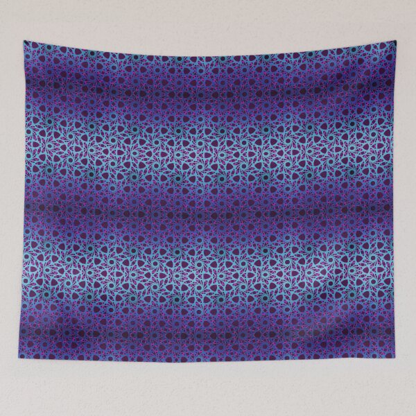 Item preview, Blue purple abstract flowers designed and sold by Sonja McKinnon.