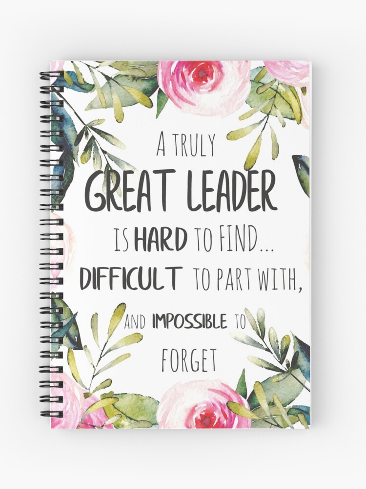 Thumbnail 1 of 3, Spiral Notebook, Leader Farewell gift Leaving Gift Idea / Leader thank you quote / Appreciation gift / Inspirational designed and sold by tanabe.
