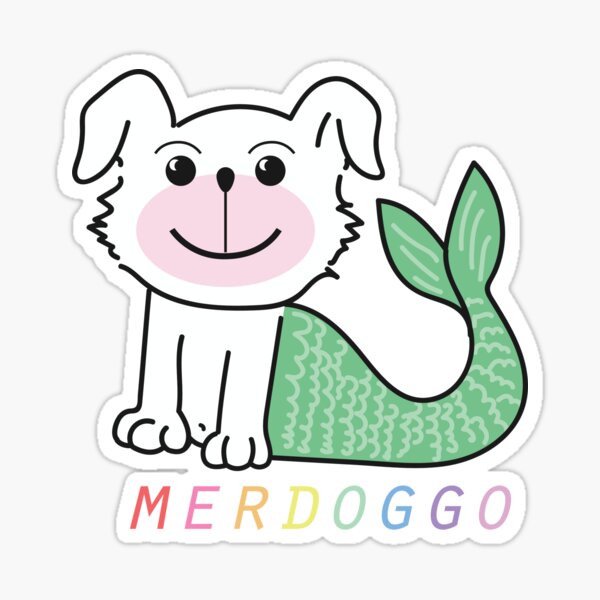 Merdoggo Logo on Pink! Sticker