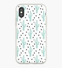 Cactus - modern minimal pattern print triangles geometric trendy hipster coachella festival iPhone Case