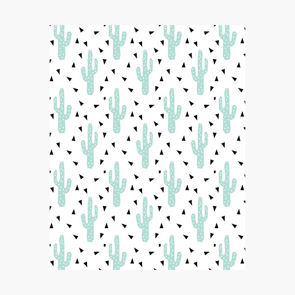 Cactus - modern minimal pattern print triangles geometric trendy hipster coachella festival Photographic Print