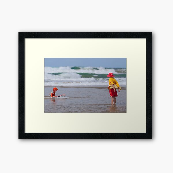 Safe on the beach II Framed Art Print