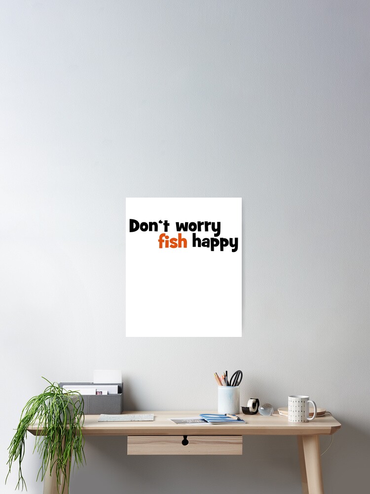 Thumbnail 2 of 3, Poster, fish happy designed and sold by Vectorqueen.