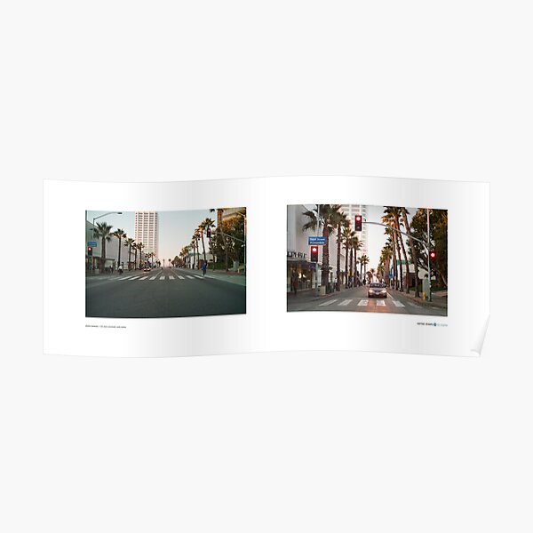 Wilshire Boulevard + 3rd Street Promenade, Santa Monica, Los Angeles, California, USA...narrowed. Poster