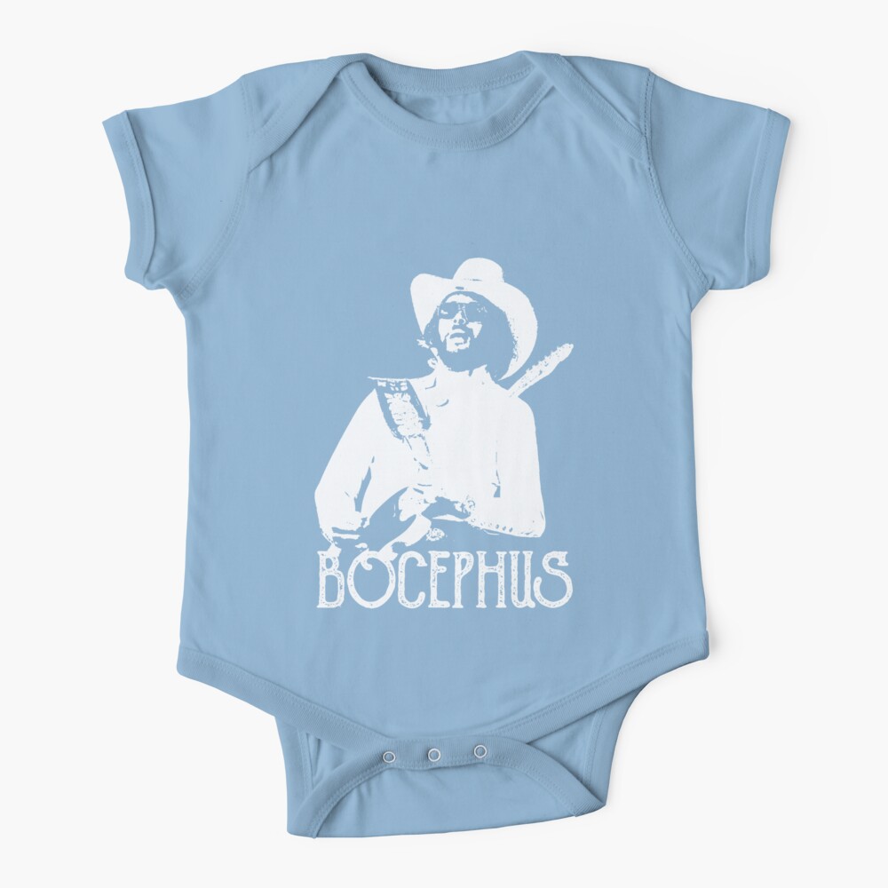 Bocephus - Hank Williams Jr - White Stencil Baby One-Piece