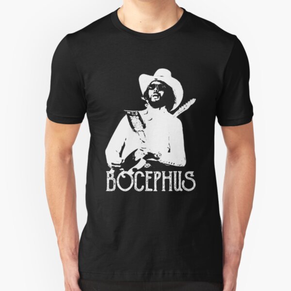 Bocephus - Hank Williams Jr - White Stencil Slim Fit T-Shirt