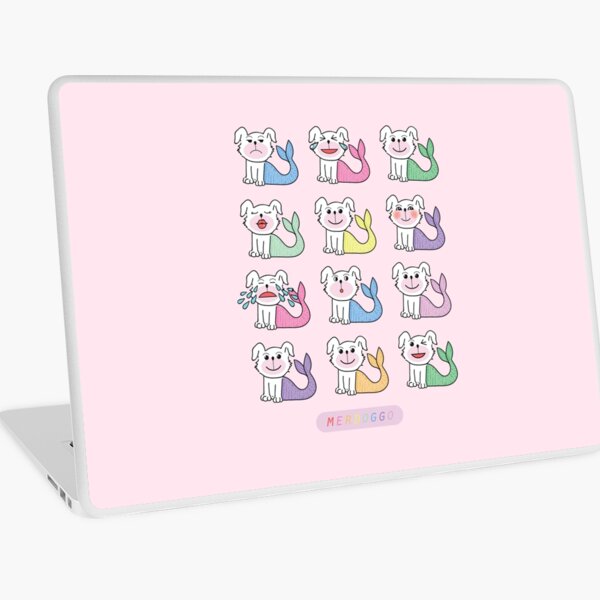 Merdoggos in Colors and with Emojis! Laptop Skin