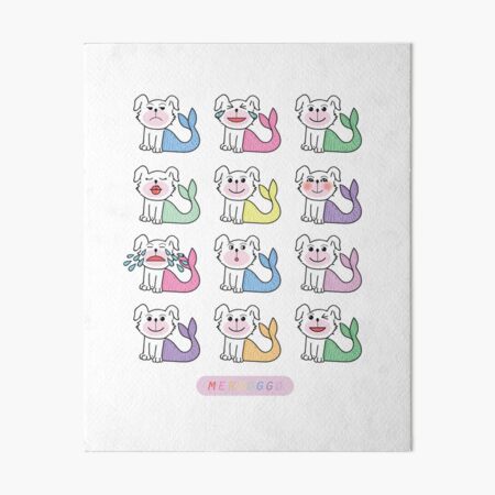 Merdoggos in Colors and with Emojis! Art Board Print