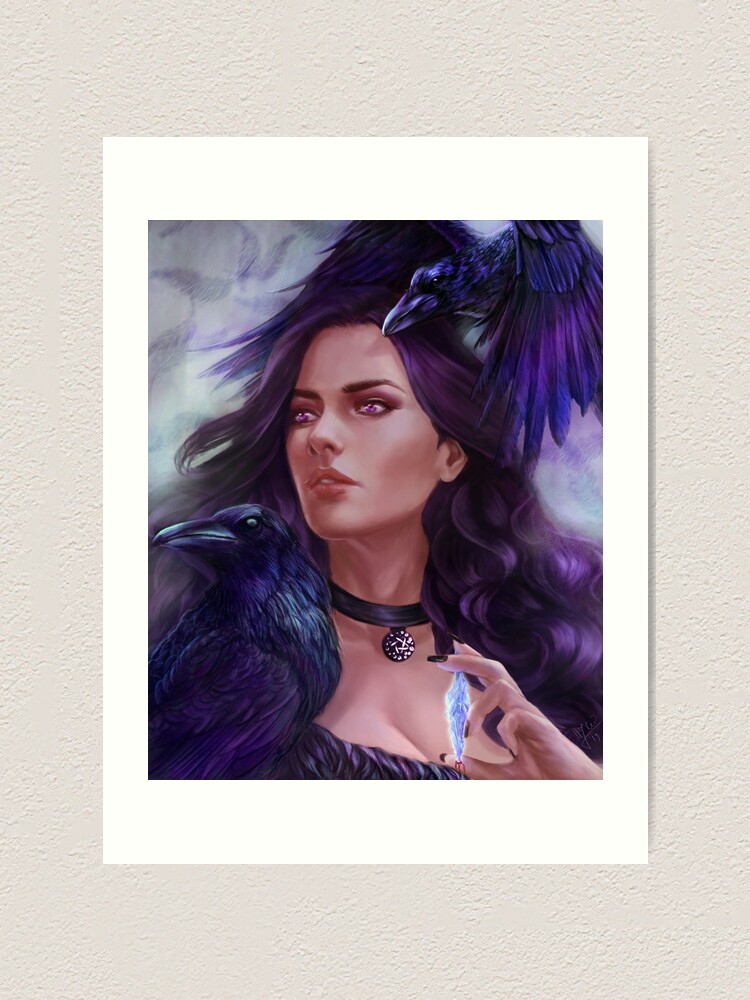 yennefer a shard of ice art print by ilik art redbubble redbubble