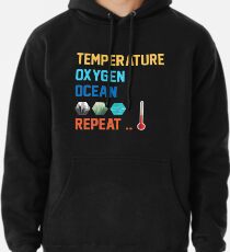 Terraforming Mars Temperature, Oxygen, Ocean, Repeat Board Game Graphic - Tabletop Gaming Pullover Hoodie
