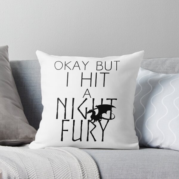 Item preview, HTTYD-Inspired "Okay, but I hit a Night Fury" designed and sold by mulberrydragon.