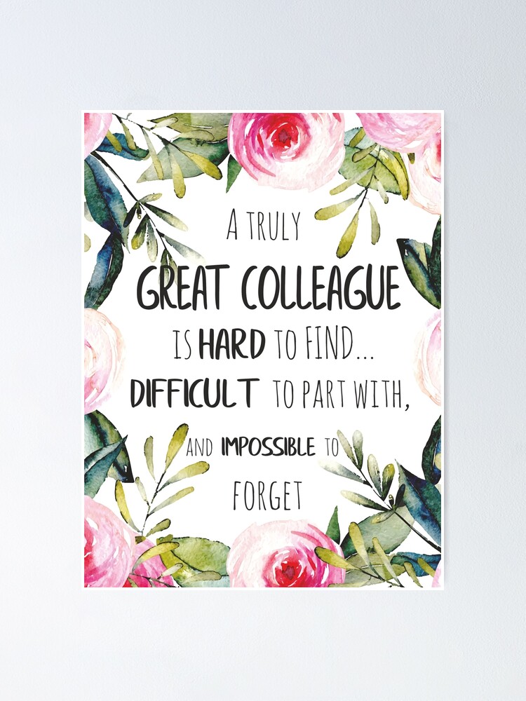 "Colleague Farewell gift Leaving Gift Idea / Colleague thank you quote