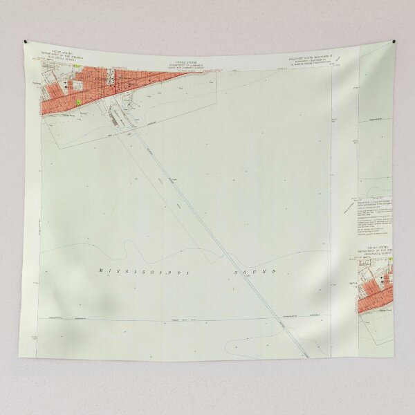 Item preview, USGS TOPO Map Mississippi MS Gulfport South 335754 1954 24000 designed and sold by WetdryvacRBO2.