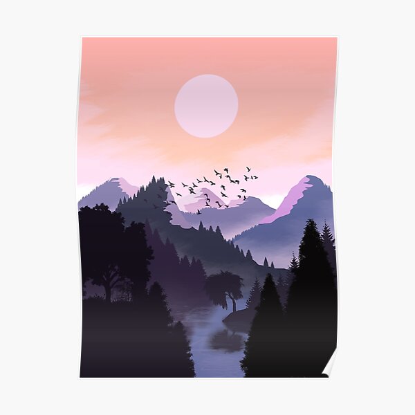 Mystic landscape Poster