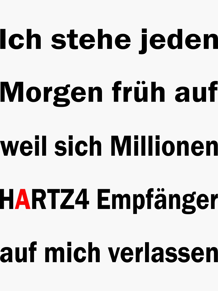 Sticker mit "Lustige Hartz4 Sprüche" von dm4design Redbubble