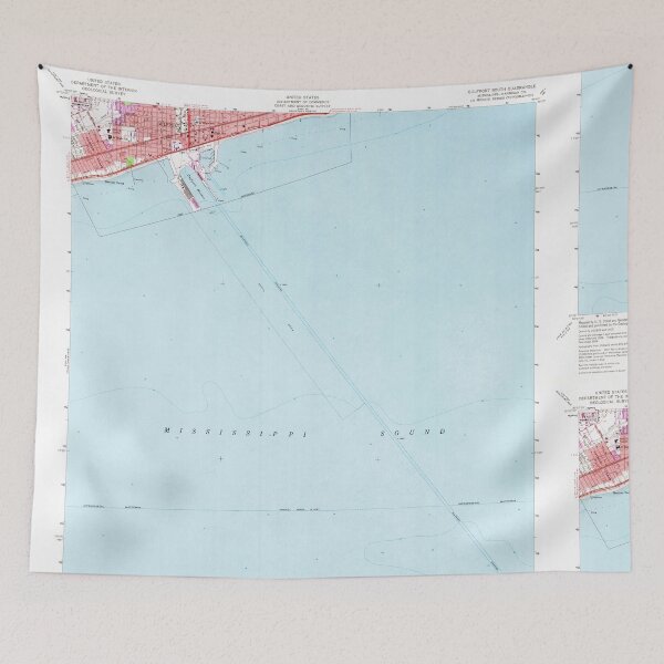 Item preview, USGS TOPO Map Mississippi MS Gulfport South 335756 1954 24000 designed and sold by WetdryvacRBO2.