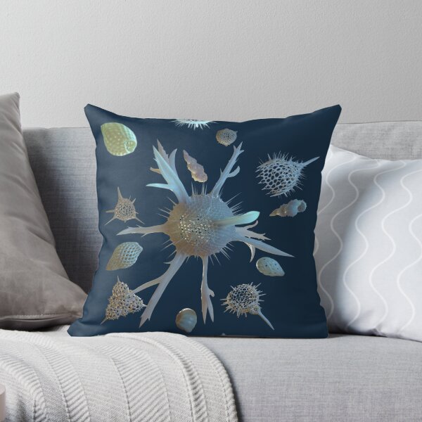Radiolaria and Foraminifera. Option 3 Throw Pillow