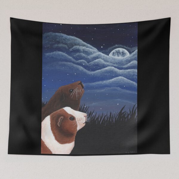 Item preview, Guinea Pigs Under the Moon designed and sold by WolfySilver.