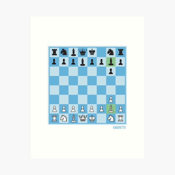 Échecs : Fianchetto Impression artistique
