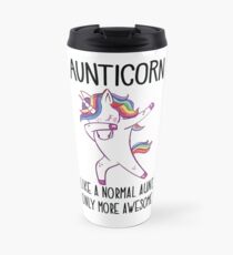 Aunticorn Dabbing Unicorn Aunt Design for Auntie Travel Mug