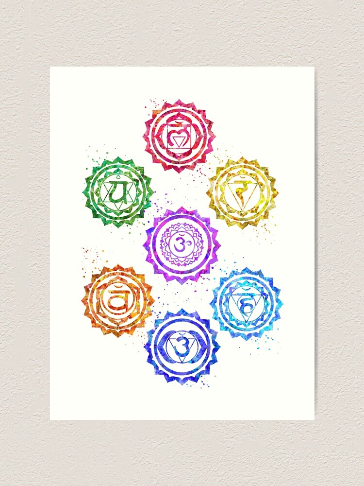 Chakra Watercolor Chakra Meditation Chakra Art Print By Rosaliartbook Redbubble