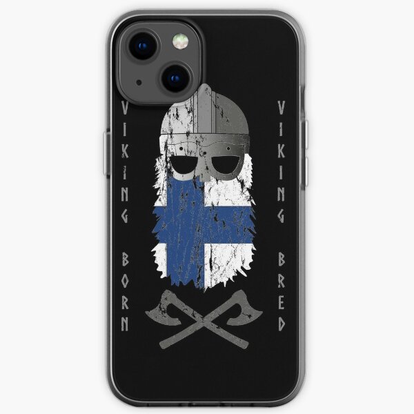 Casque de race viking viking viking finlandais viking Coque souple iPhone