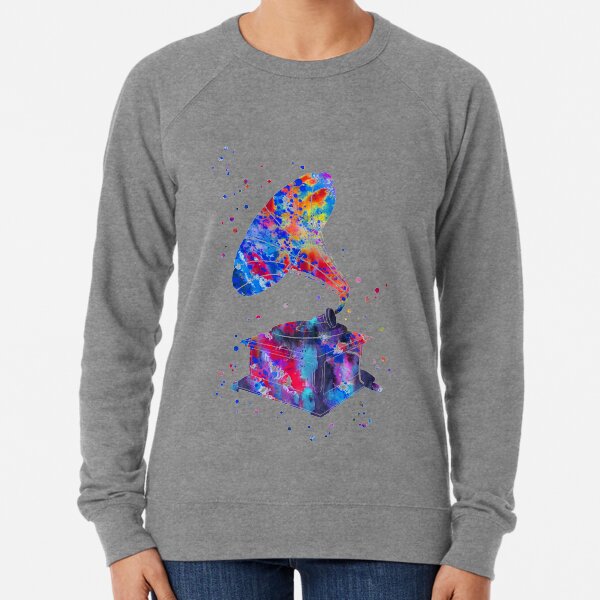 Antique gramophone, gramophone, gramophone retro, old gramophone Lightweight Sweatshirt