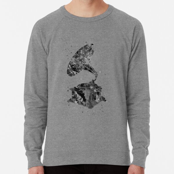 Antique gramophone, gramophone, gramophone retro, old gramophone Lightweight Sweatshirt