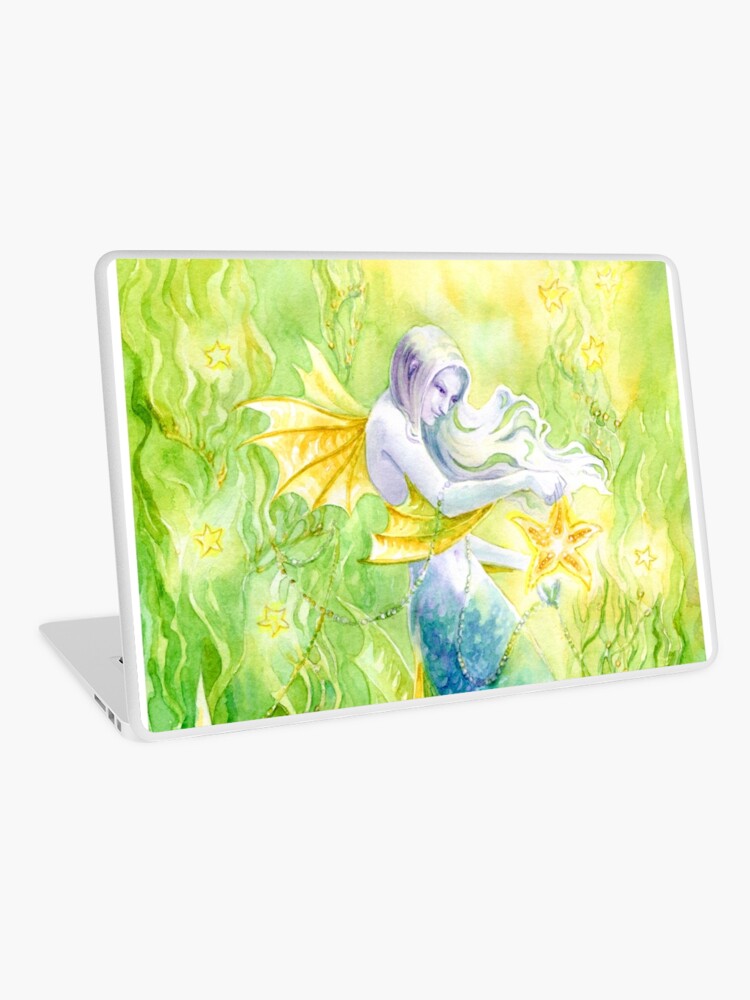 Thumbnail 1 of 2, Laptop Skin, Sea Kelp & Starfish designed and sold by janetchui.