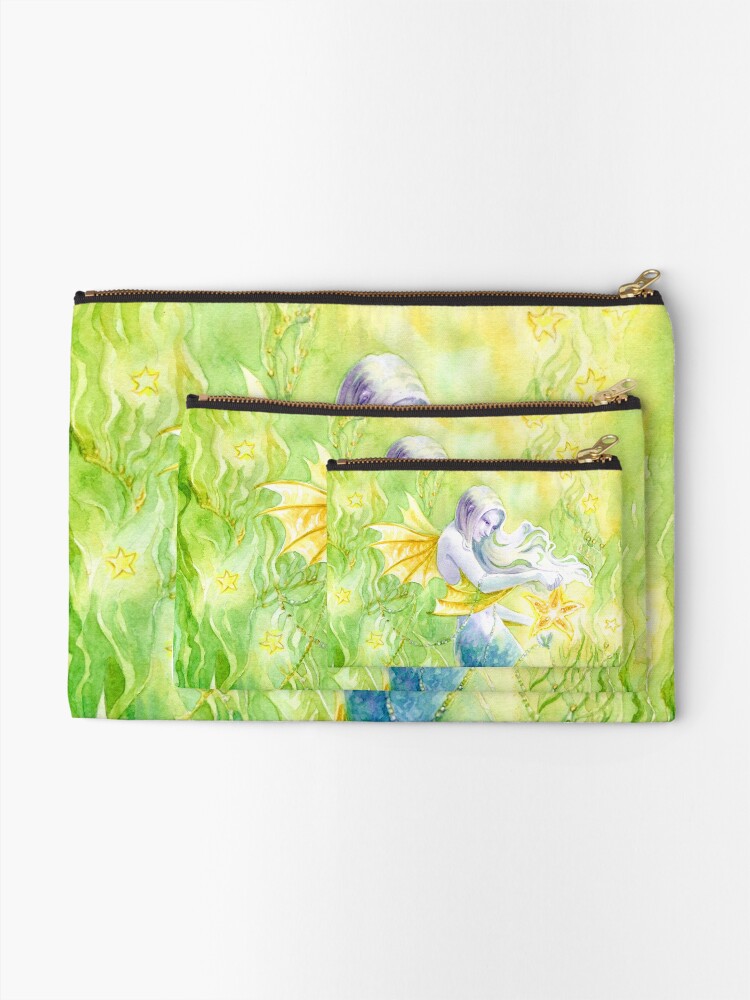 Thumbnail 2 of 4, Zipper Pouch, Sea Kelp & Starfish designed and sold by janetchui.