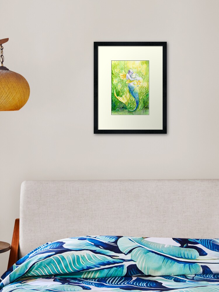 Thumbnail 2 of 7, Framed Art Print, Sea Kelp & Starfish designed and sold by janetchui.