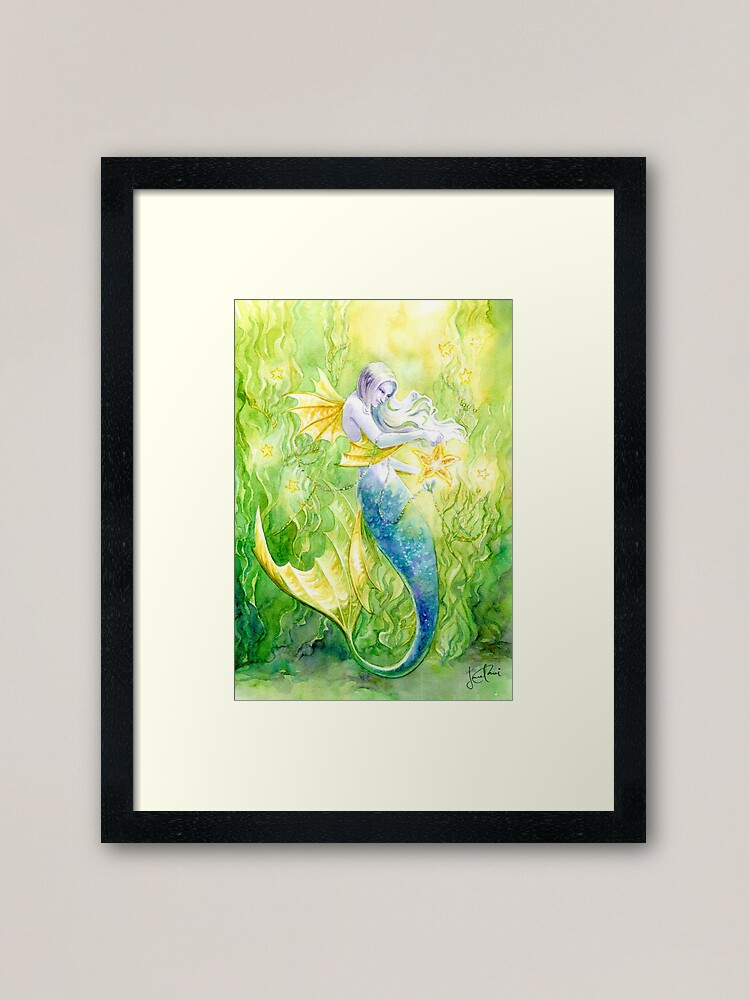 Thumbnail 1 of 7, Framed Art Print, Sea Kelp & Starfish designed and sold by janetchui.