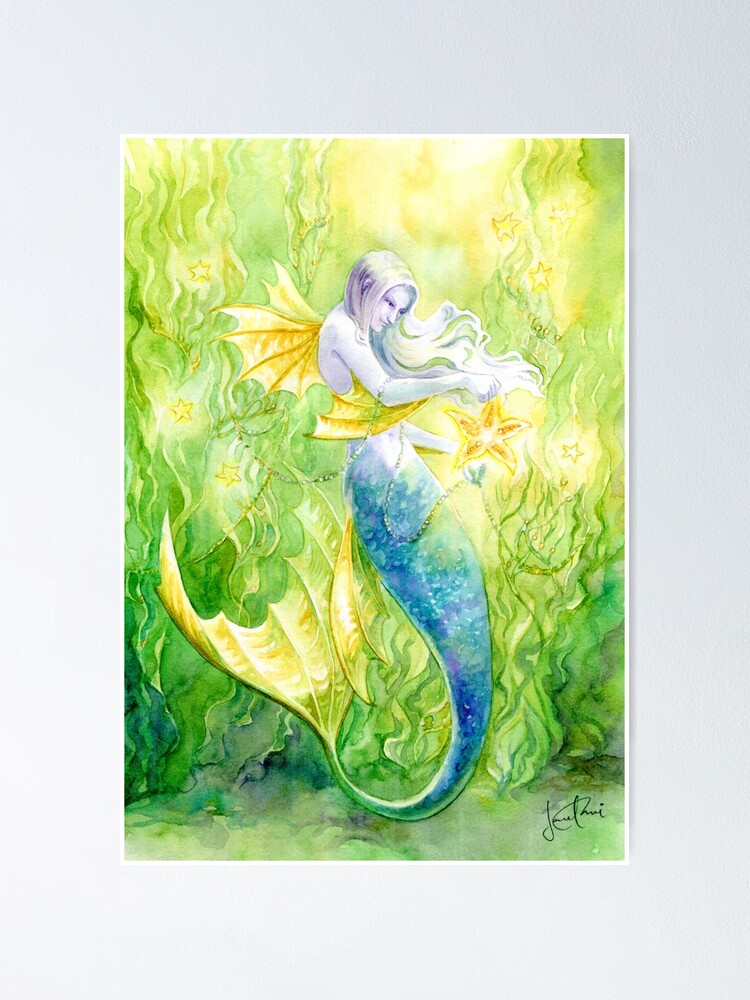 Thumbnail 1 of 3, Poster, Sea Kelp & Starfish designed and sold by janetchui.