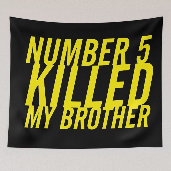 Item preview, Number 5 Killed My Brother - Yellow Text designed and sold by bpcreate.